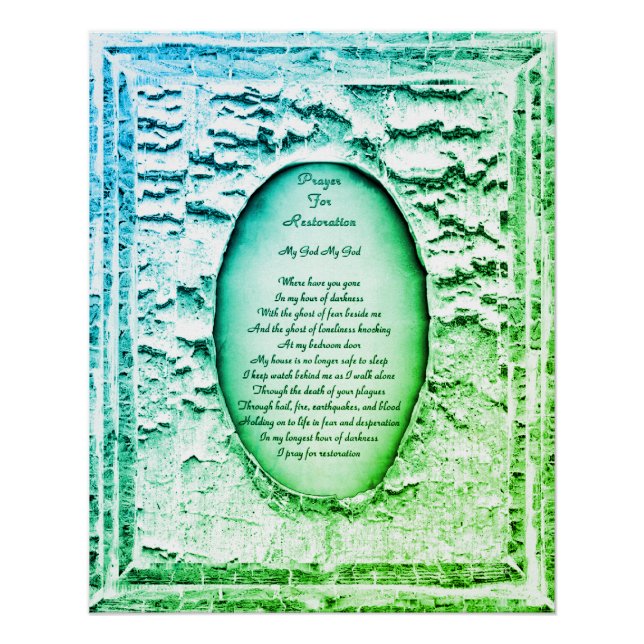 Pôster Oração Para Restauração (Frente)