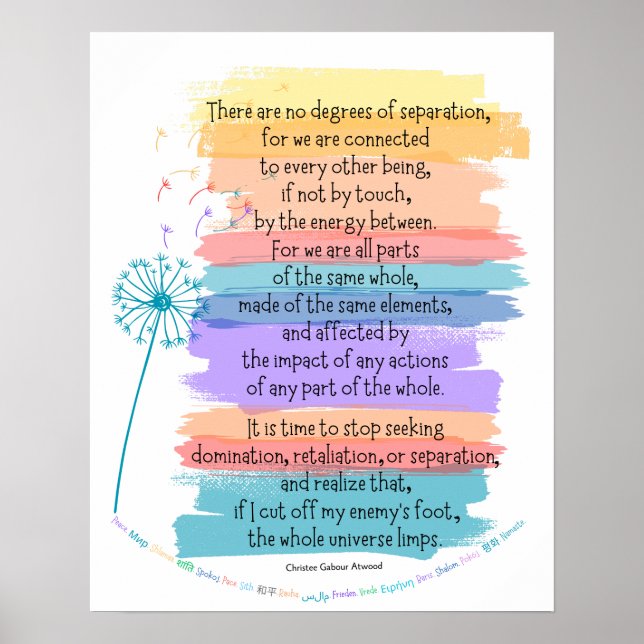 Poster Oração pela Paz (Frente)