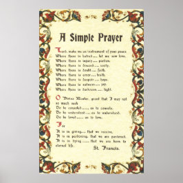 Pôster oração simples=rua. francis=pope francis=florentin