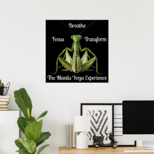 Poster Oração Verde Mantis Yoga Personalizada