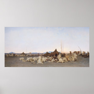 Pôster Oração vespertina no Sahara, 1863