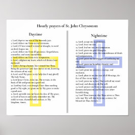 Poster Orações de hora a hora das Ruas.