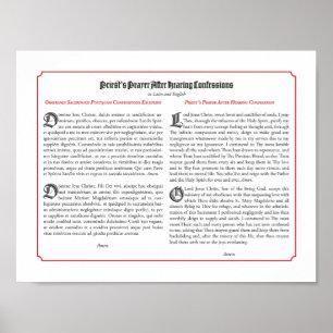 Poster Orações do Padre Após a Confissão