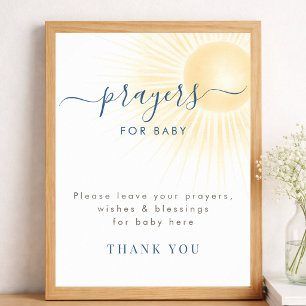 Poster Orações Modernas de Chuvinha de Bênçãos para Placa