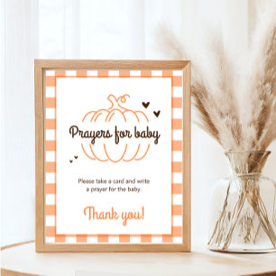 Poster Orações para o Bebê Little Pumpkin Baby Shower