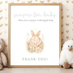 Poster Orações para o Bebê no Chá de Bebê do Pequeno Coel