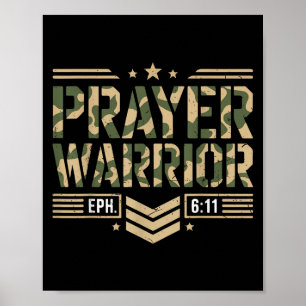 Poster Orador Guerreiro Jesus Homem Cristão Armado de Deu