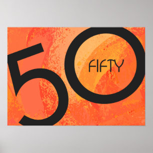 Pôster Orange 50 Decade Birthday