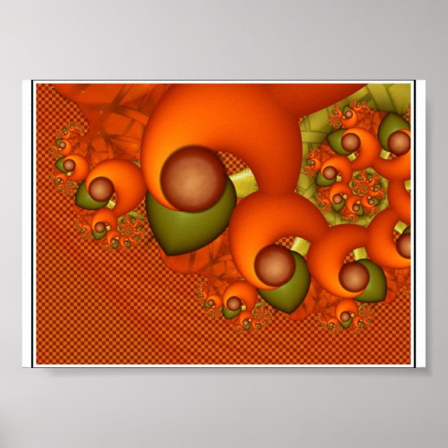 Poster Orange And Green Number 1 (Frente)