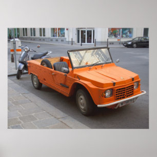 Pôster Orange Citroen Mehari
