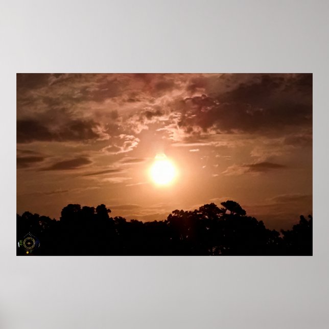 Poster Orange Fireball Sunrise - Primaveras Quentes (Frente)