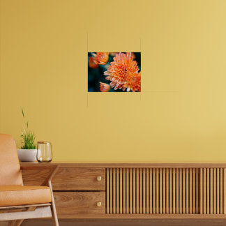 Poster orange floral