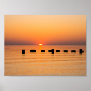 Poster Orange Lake Sunrise