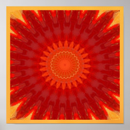 Poster Orange Starburst