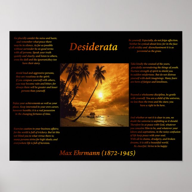 Poster Orange Sunset (Frente)