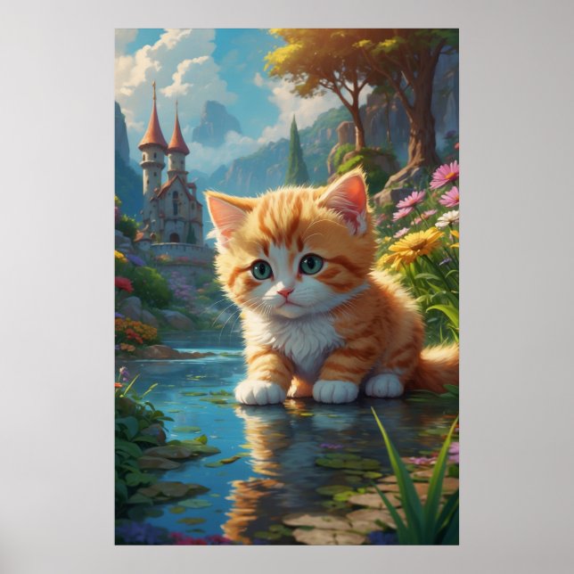 Poster *~* Orange Sweet AP68 2:3 Kitten Cute Tabby (Frente)