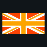 Poster Orange Union Jack<br><div class="desc">Padrões cruzados na bandeira da União em duas tonalidades de laranja.</div>