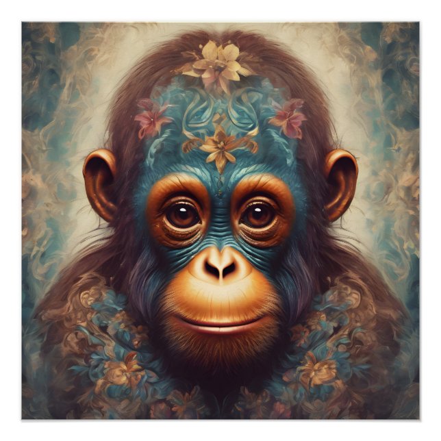 Pôster Orangutan no 2 Poster brilhante (Frente)