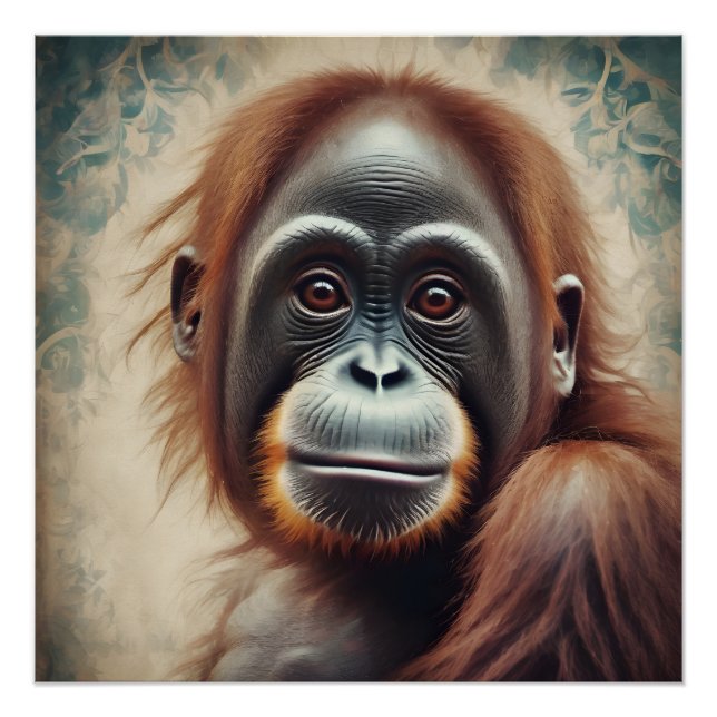 Pôster Orangutan no 6 Poster brilhante (Frente)