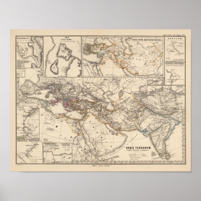 Poster Orbis terrarum regni Persici tempore (Frente)