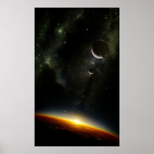 Pôster Órbita de um planeta estrangeiro