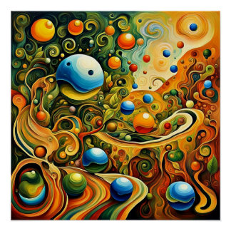 Pôster Órbitos na folhagem 10