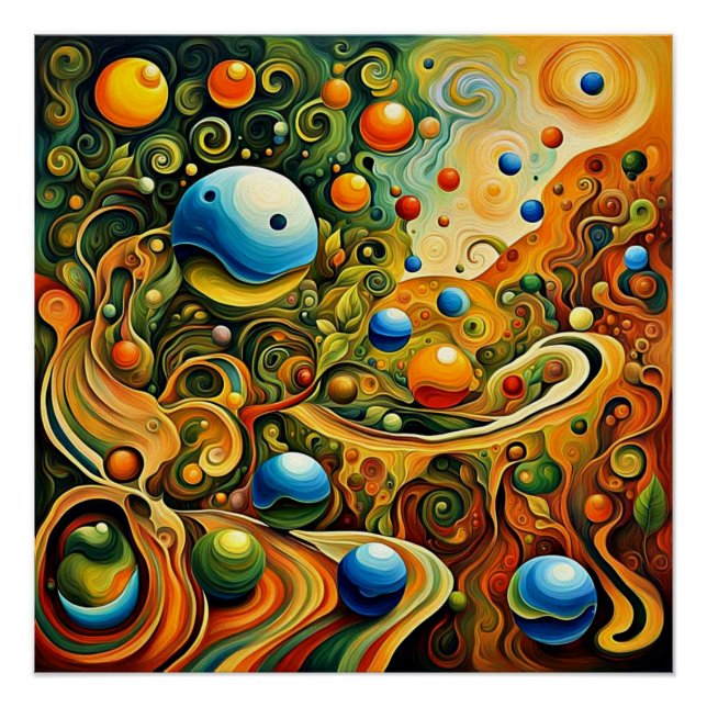 Pôster Órbitos na folhagem 10 (Frente)