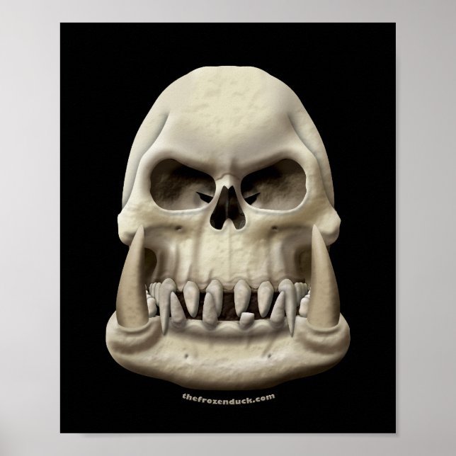 Pôster Orc Skull (Frente)