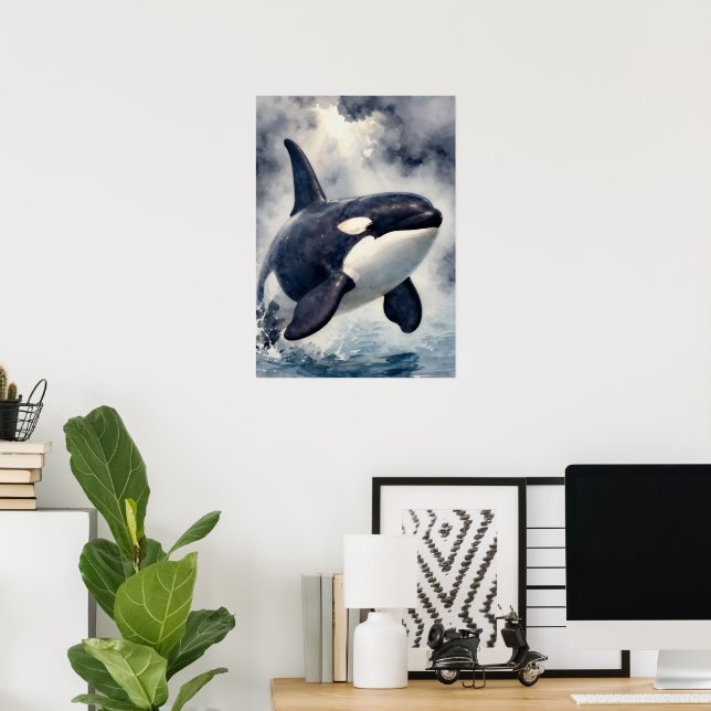 Poster Orca Ondas tempestuosas, Cartaz (Escritório em casa)