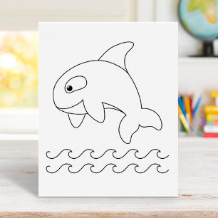 Poster Orca Whale Coloring Page