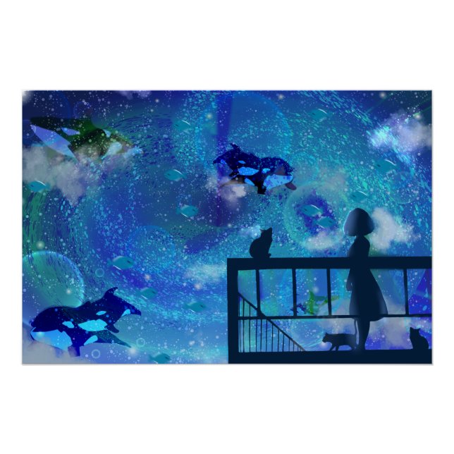 Pôster Orca Whales (Frente)