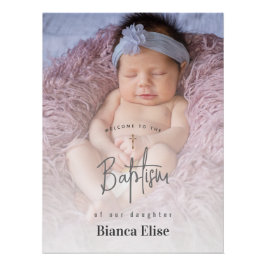 Pôster Orçamento | Baby Photo Baptism Sinal de Boas-vinda