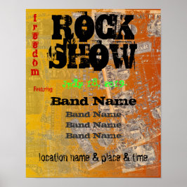 Pôster Orçamento do Rock Fantástico do Dinheiro Confedera