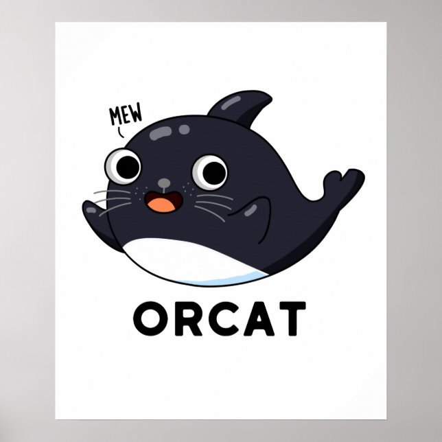 Poster Orcat Funny Cat Orca Pun (Frente)
