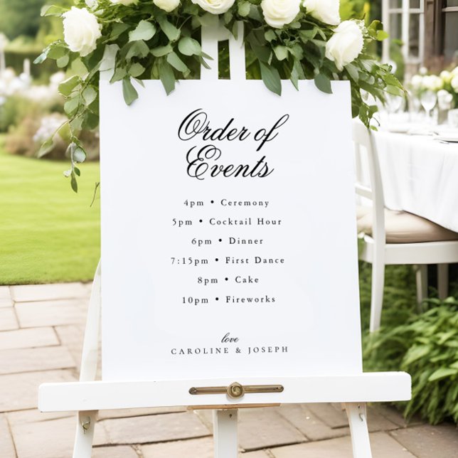 Poster Ordem Clássica Elegante de Casamento de Eventos (Criador carregado)