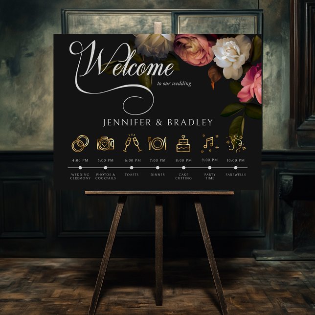 Poster Ordem de Evento da Turma da Moody Burgundy e Cream (Criador carregado)