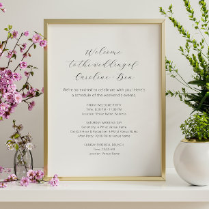 Poster Ordem de Eventos do Fim de Semana de Casamento Min