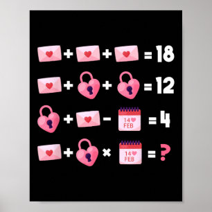 Poster Ordem de Operações do Dia dos Namorados Matemática