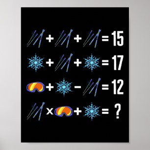 Poster Ordem Matemática Da Operação Escadas De Neve De Es