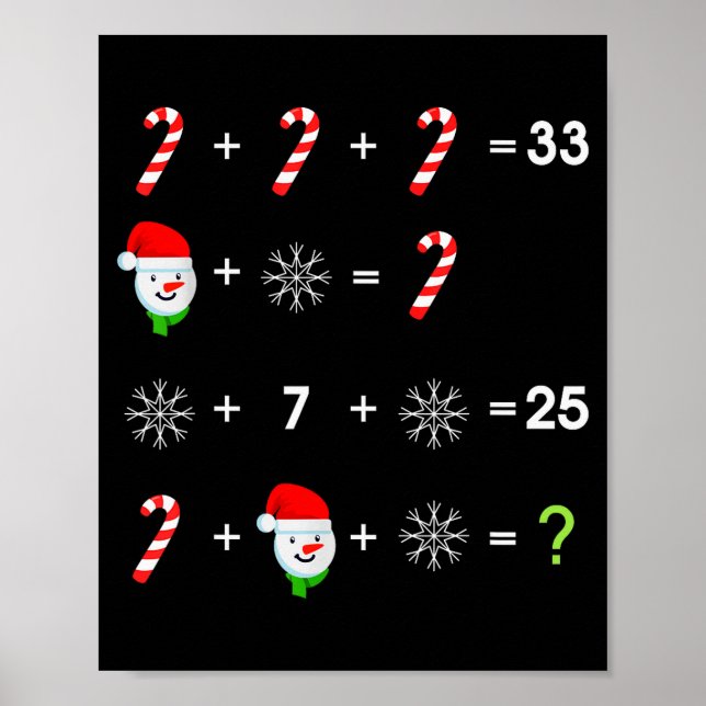 Poster Order Of Operations Quiz Funny Math Teacher Christ (Frente)