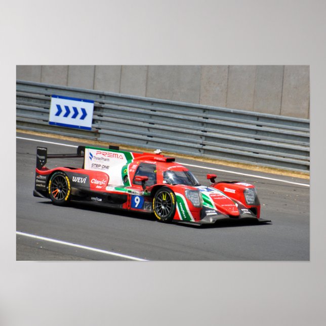 Poster Oreca 07 Gibson no9 24 Horas do Le Mans 2023 (Frente)