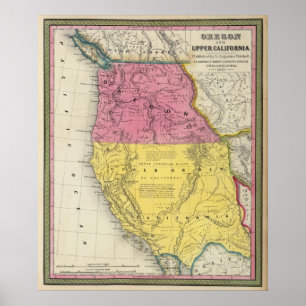 Poster Oregon & Califórnia superior