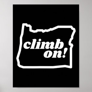 Poster Oregon Climb On! Escalada em Rocha Bouldering Esca