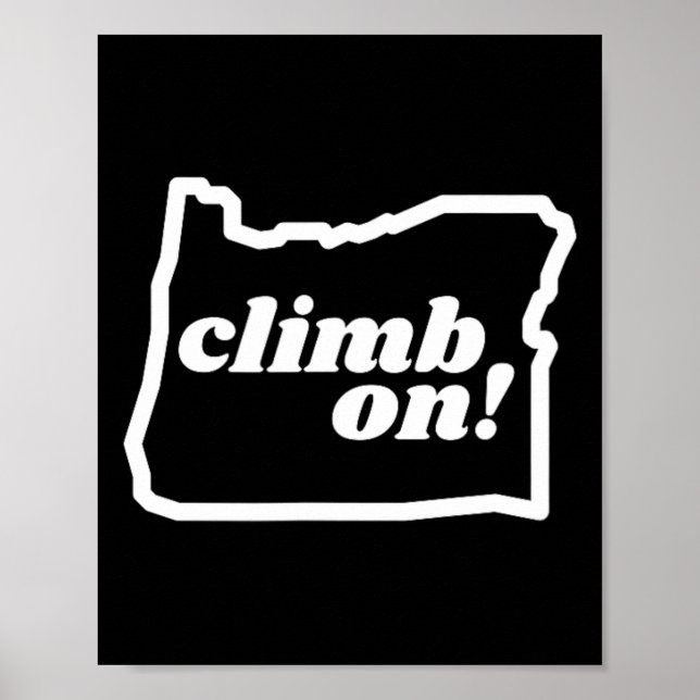 Poster Oregon Climb On! Escalada em Rocha Bouldering Esca (Frente)