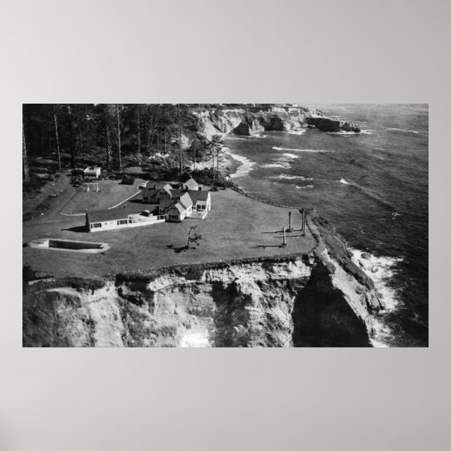 Pôster Oregon Coast West Shore Manor Otter Rock (Frente)