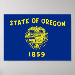 Pôster Oregon Flag