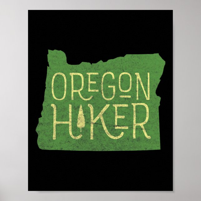 Poster Oregon Hiker ao ar livre - Clientes retrorreflecto (Frente)