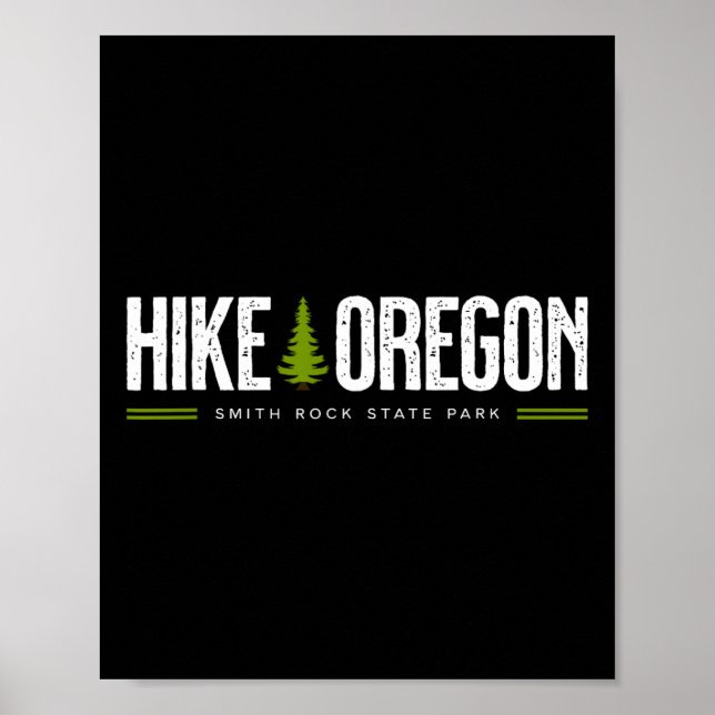 Poster Oregon Smith Rock State Park Hike Tree Gráfico (Frente)