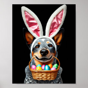 Poster Orelha de coelho fofa cachorro gado australiano ov