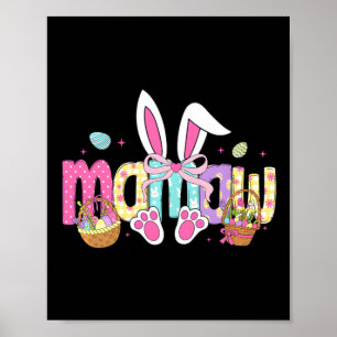 Poster Orelhas de Coelho Mamaw Coquette Bow Páscoa